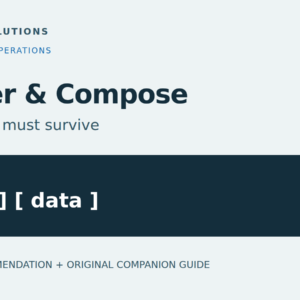 Docker & Compose — Know what must survive. Original Atlantix companion guide cover.